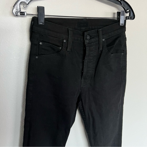 MOTHER Denim Tomcat Ankle High Rise Straight Leg Jeans Lasting Impression Black - Picture 5 of 15